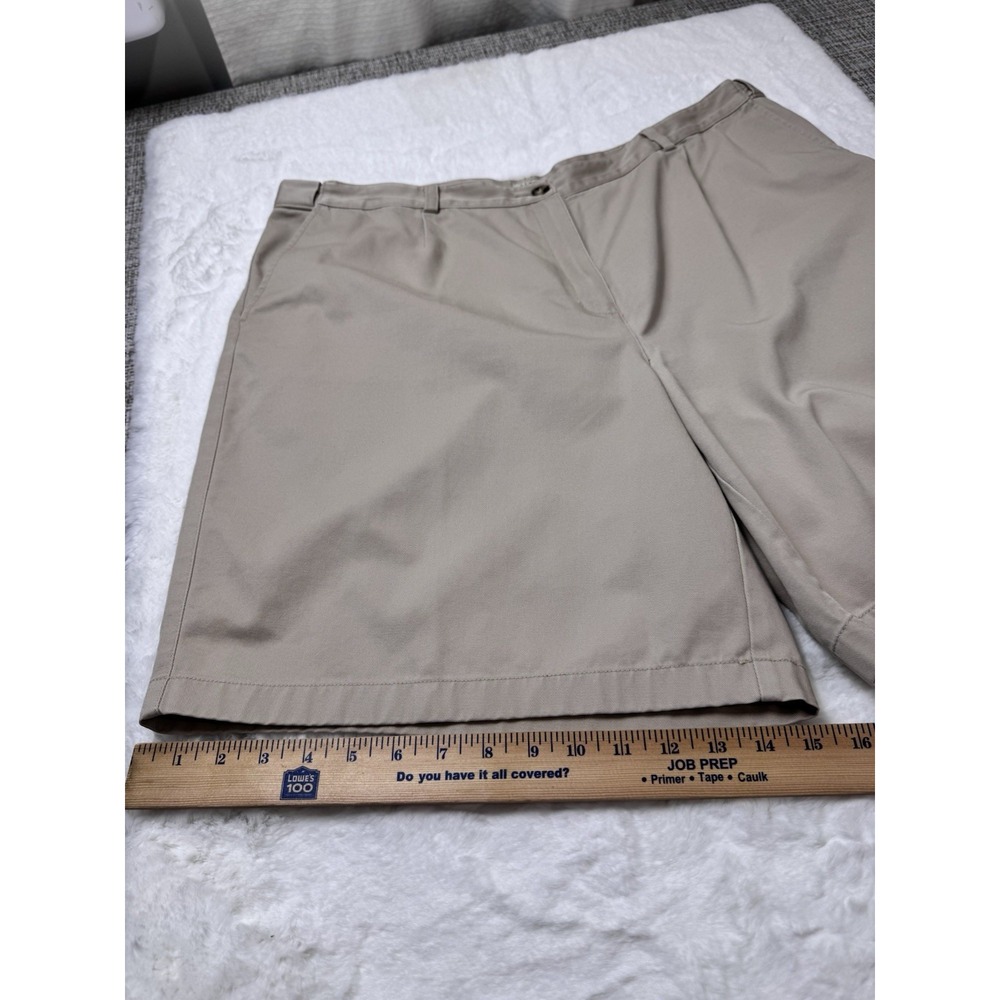 LL Bean Original Fit Bermuda Shorts Womens Size 20W Pockets Khaki‎ 100% Cotton - Picture 7 of 13